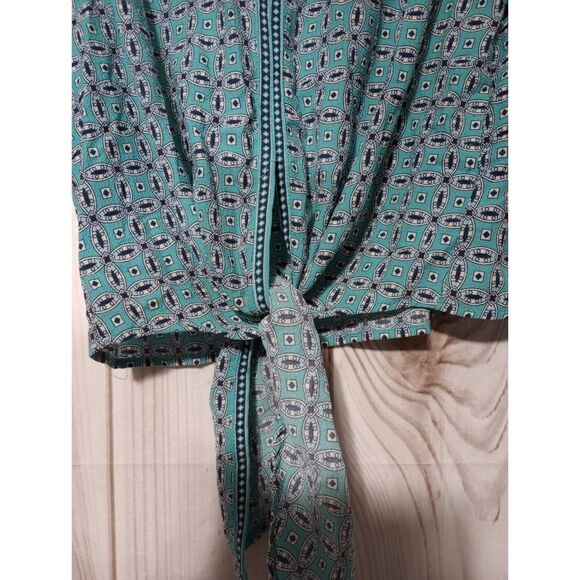 Max Studio Shirt Ladies‎ Large Blue 3/4 Sleeve - Picture 4 of 8